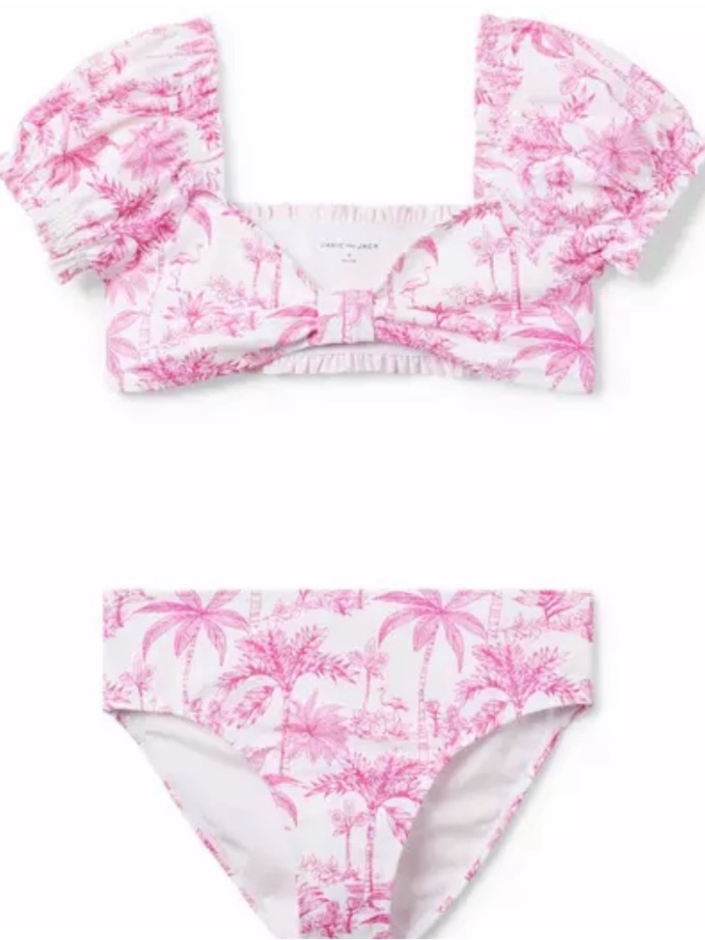 Janie and Jack Pink Toile Two-Piece Bikini Set